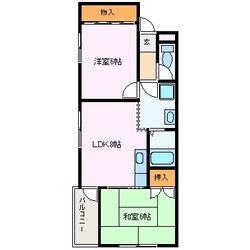 五十鈴川駅 徒歩19分 2階の物件間取画像